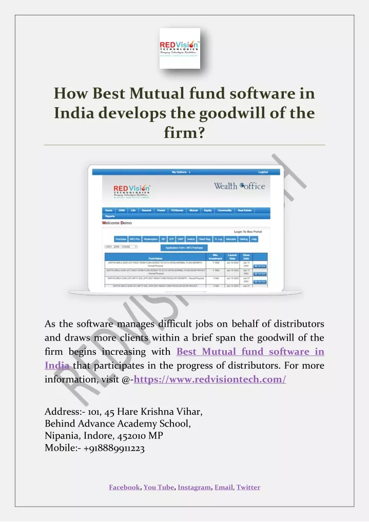 how best mutual fund software in india develops