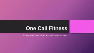 one call fitness