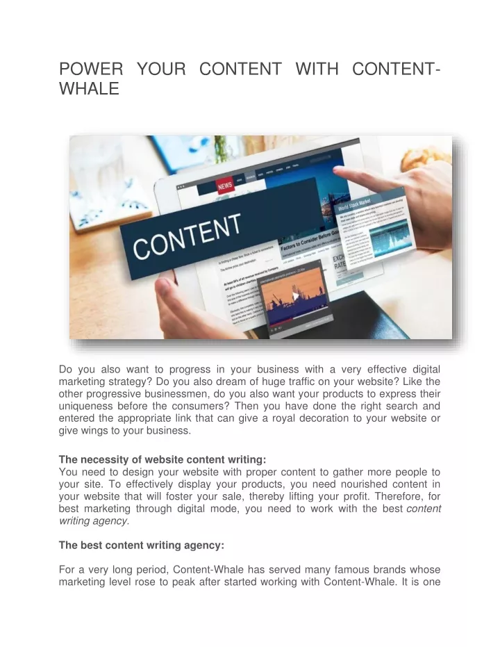 power your content with content whale