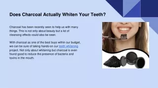 does charcoal actually whiten your teeth