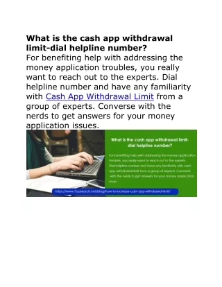 What is the cash app withdrawal limit-dial helpline number?