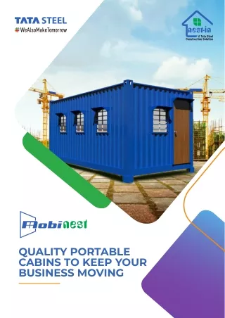 Easily Transportable and Customizable Cabins For Your Business - Tata Steel Nest
