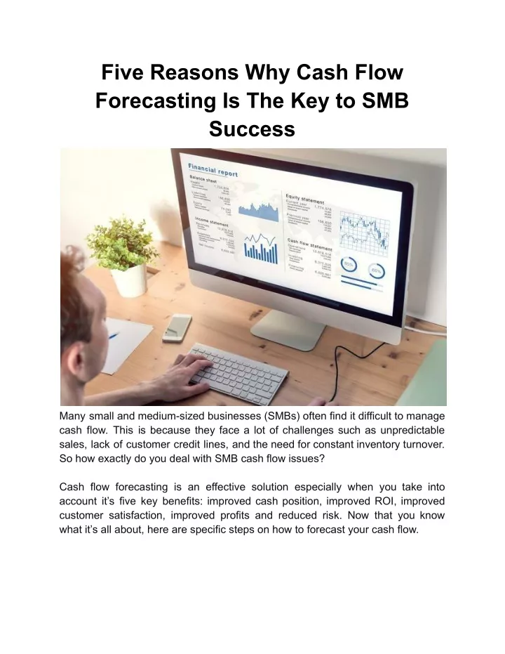 five reasons why cash flow forecasting