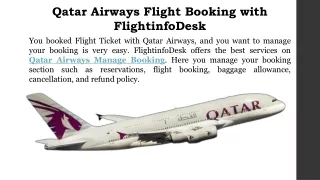 qatar airways flight booking with flightinfodesk