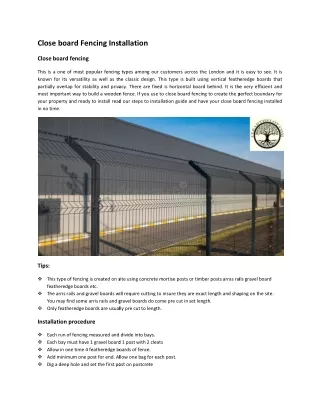 close board fencing installation close board