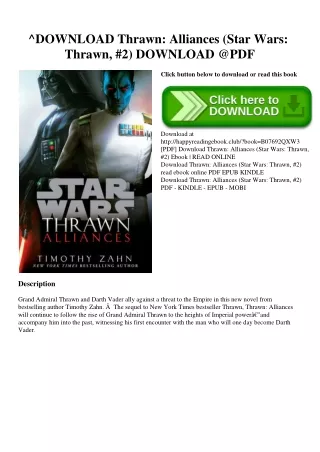 ^DOWNLOAD [PDF] Thrawn Alliances (Star Wars Thrawn  #2) DOWNLOAD @PDF