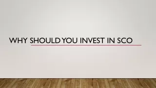 Why Should You Invest In SCOs?