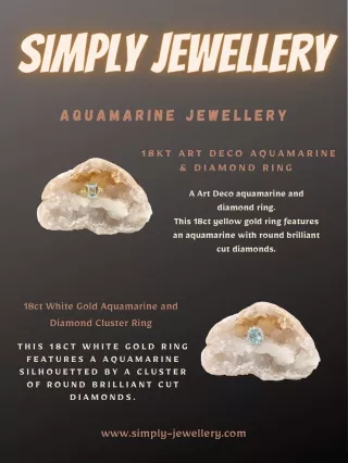 High-Quality Aquamarine Rings | Simply Jewellery | UK