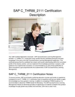 sap c thr88 2111 certification description