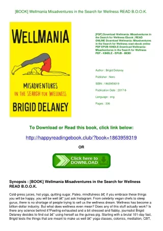 [BOOK] Wellmania Misadventures in the Search for Wellness READ B.O.O.K.