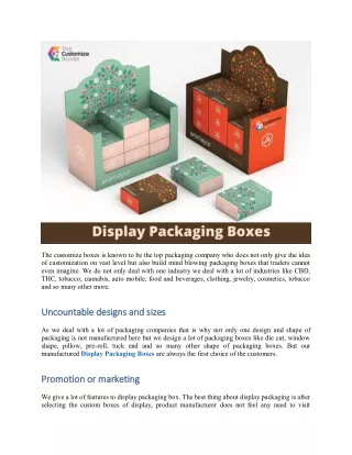 the customize boxes is known