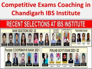 Competitive Exams Coaching in Chandigarh