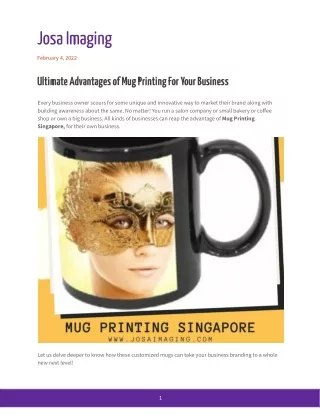 Ultimate Advantages of Mug Printing For Your Business