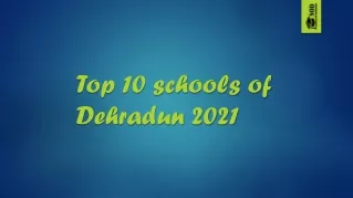 Top 10 schools of Dehradun