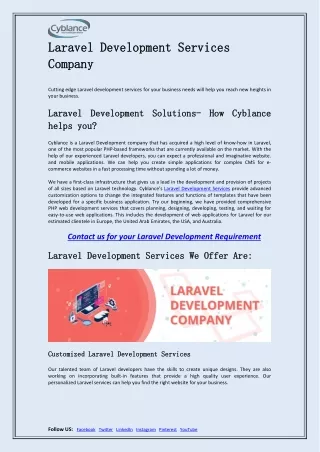 laravel laravel development development services