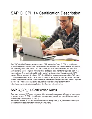 sap c cpi 14 certification description