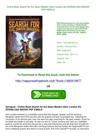 Online Book Search for the Swan Maiden (Sam London  #3) DOWNLOAD EBOOK PDF KINDLE