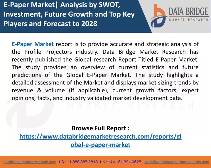 e paper market analysis by swot investment future