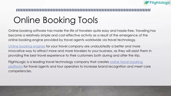 online booking tools