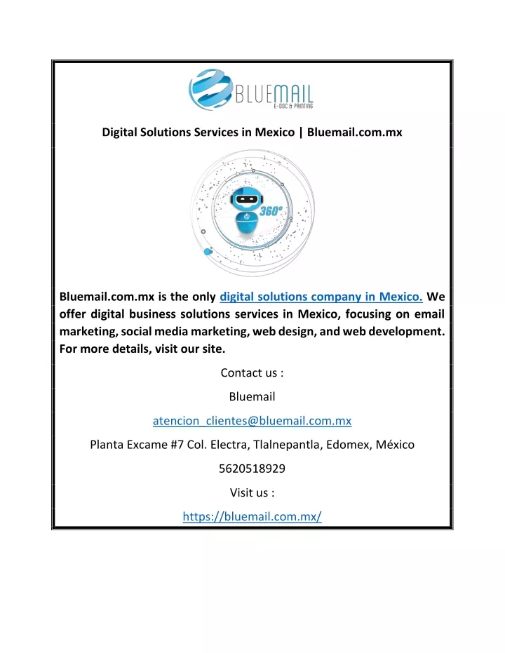 digital solutions services in mexico bluemail