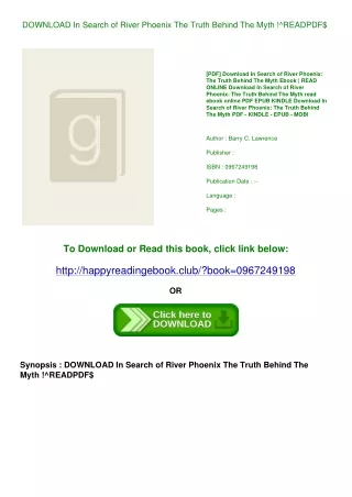 DOWNLOAD In Search of River Phoenix The Truth Behind The Myth !^READPDF$