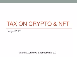 Tax on Crypto & NFTs