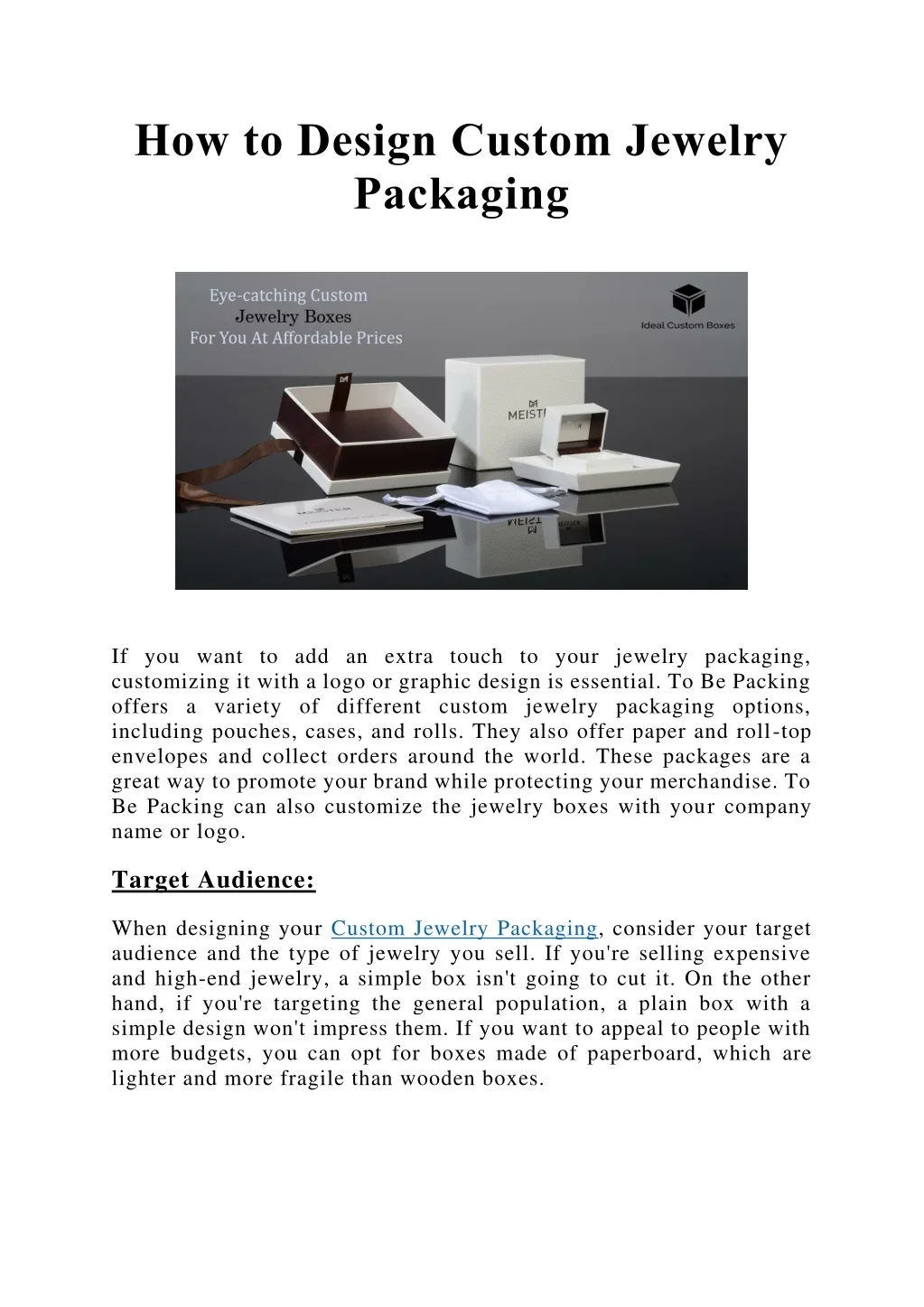 PPT - How to Design Custom Jewelry Packaging PowerPoint Presentation ...