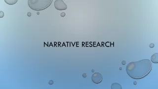 narrative research