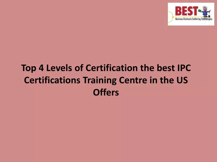 top 4 levels of certification the best