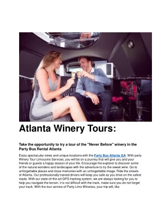 Atlanta Winery Tours