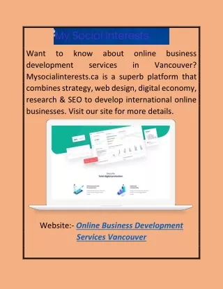 Online BusinOnline Business Development Services Vancouver  Mysocialinterests.ca