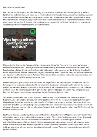 wie kaufe ich spotify plays