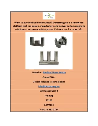 Medical Linear Motor Dextermag.eu