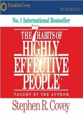 E Books The 7 Habits of Highly Effective People: Powerful Lessons in Personal Change books online