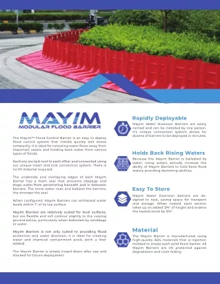 Flood Barriers and Water Diversion Walls | The Mayim™ Barrier
