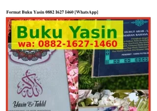 format buku yasin 0882 i627 i460 whatsapp