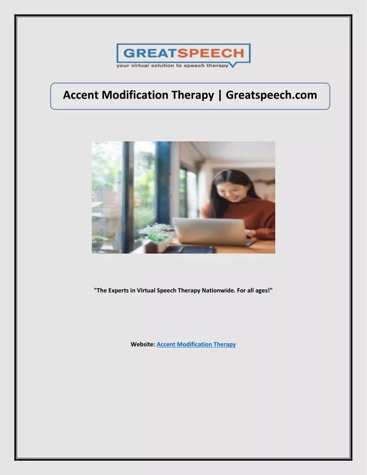 accent modification therapy greatspeech com