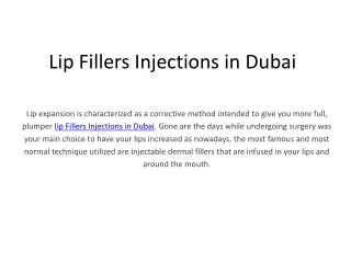 lip fillers injections in d ubai