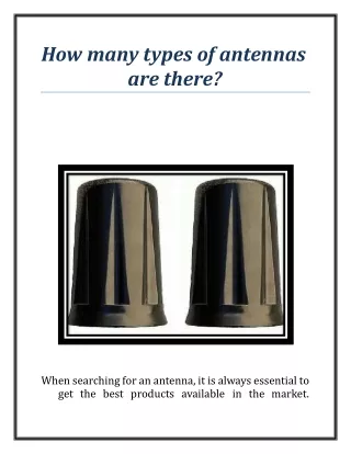 how many types of antennas are there