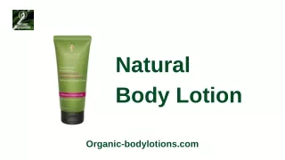 Natural Body Lotion