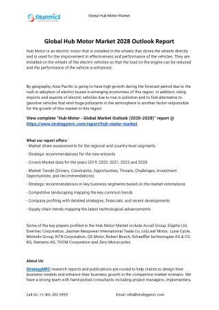 global hub motor market