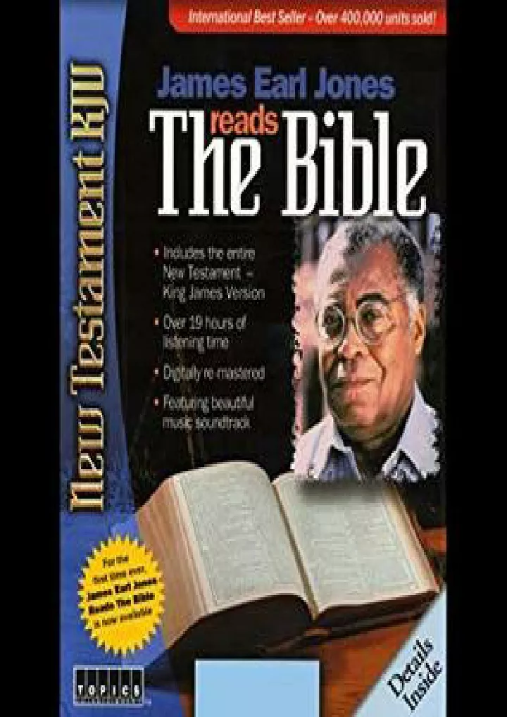 Bible Read By James Earl Jones Free PPT - Kindle Unlimited James Earl Jones Reads the Bible: King James