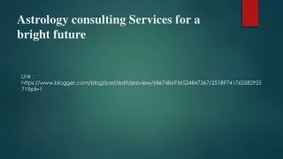 Astrology consulting Services for a bright future