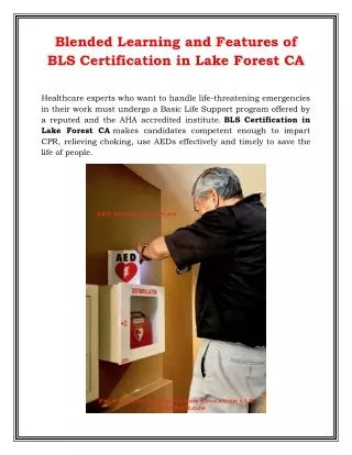 ACLS Certification Lake Forest CA