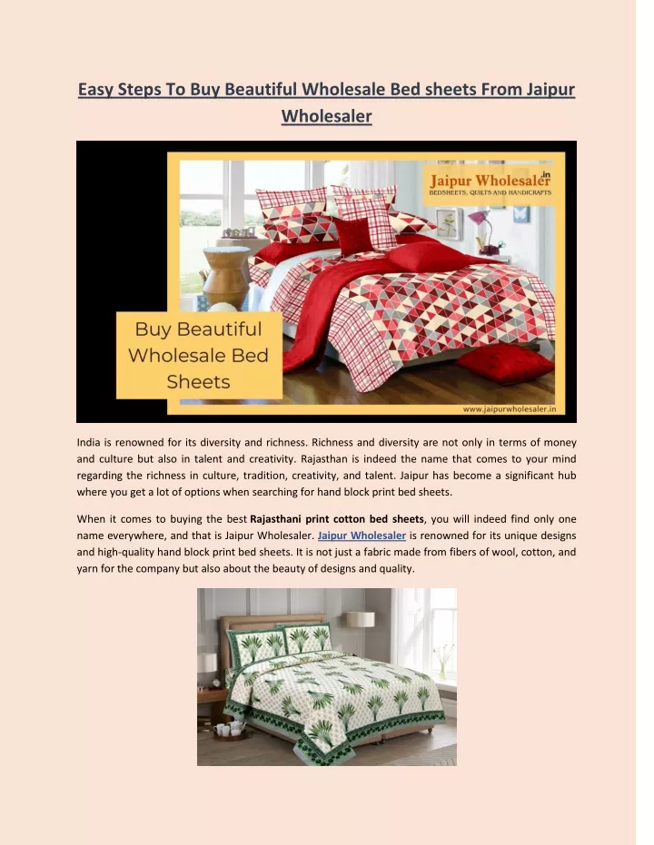 easy steps to buy beautiful wholesale bed sheets