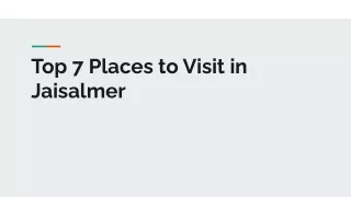 top 7 places to visit in jaisalmer