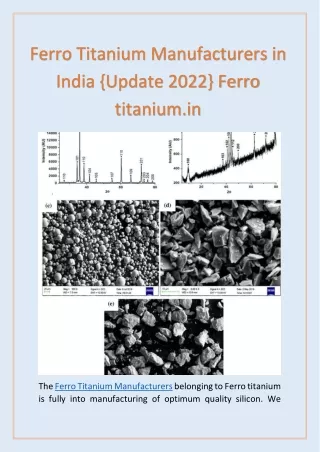 Ferro Titanium Manufacturer in India