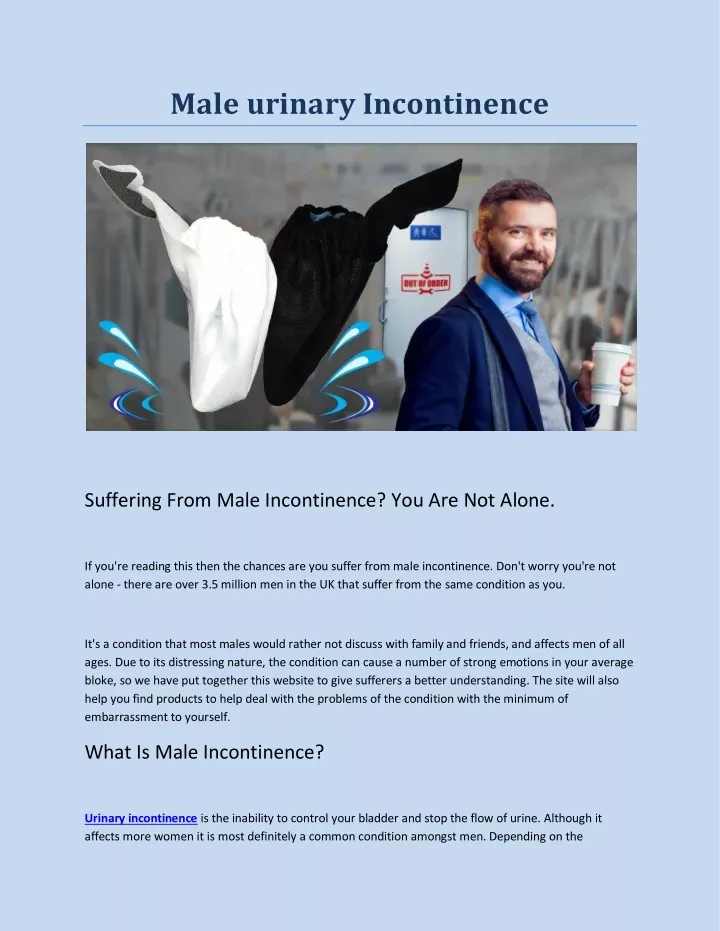 PPT - Male urinary Incontinence PowerPoint Presentation, free download ...