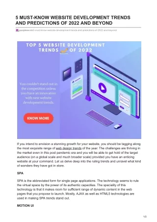 5 must know website development trends