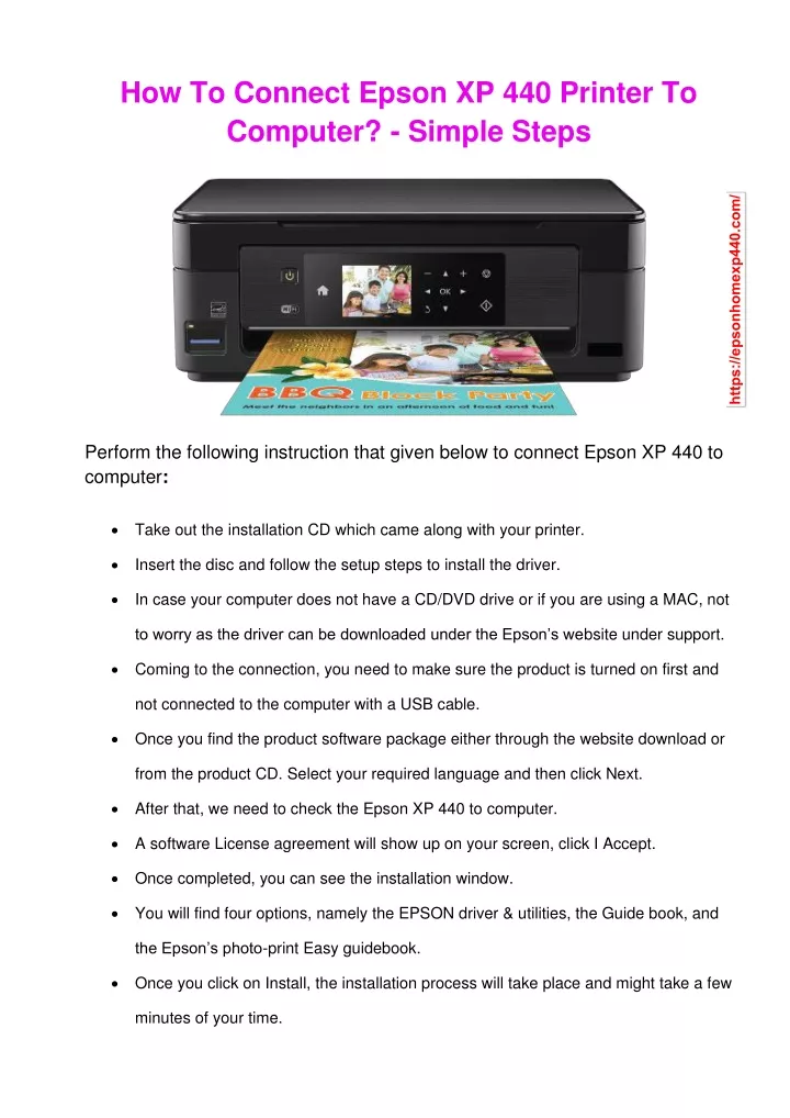 Ppt How To Connect Epson Xp Printer To Computer Powerpoint